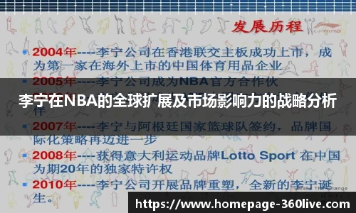 李宁在NBA的全球扩展及市场影响力的战略分析
